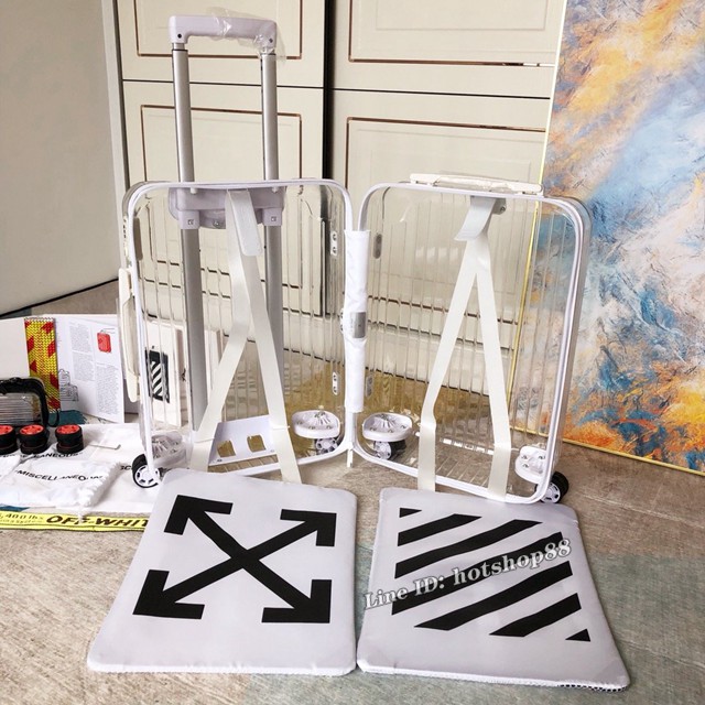 OFF-WHITE X RIMOWA聯名透明箱 RIMOWA日默瓦行李箱四輪拉杆箱 gdx1239